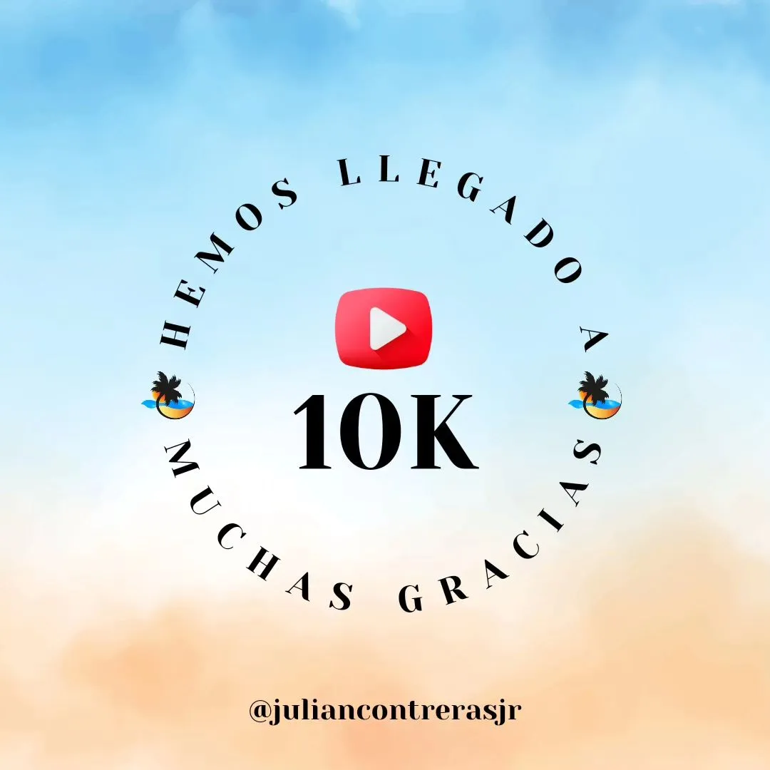 Julián Contreras anuncia que tiene 10.000 seguidores en YouTube.