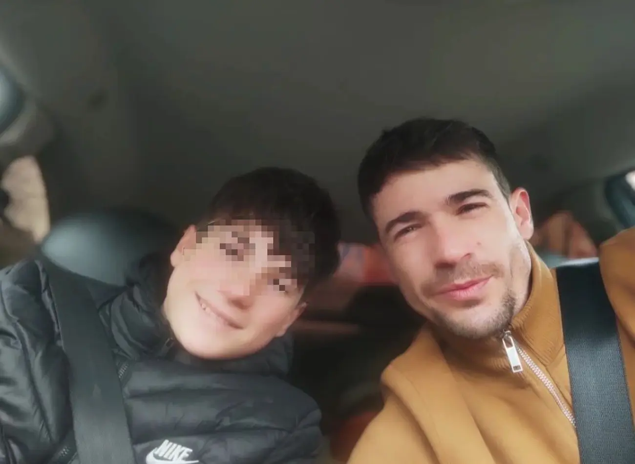 Juanjo Ballesta con su hijo