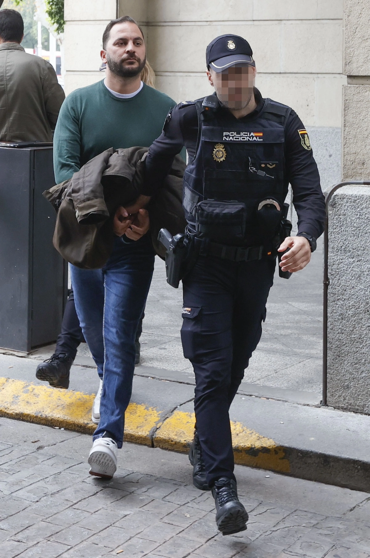 Antonio Tejado detenido en los juzgados de Sevilla