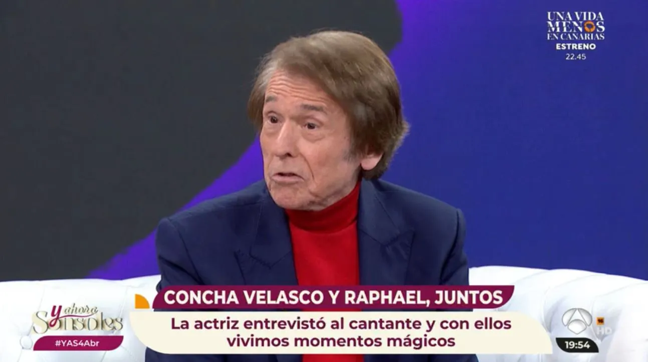 En 'Y ahora, Sonsoles' hablan de la amistad de Raphael y Concha Velasco.