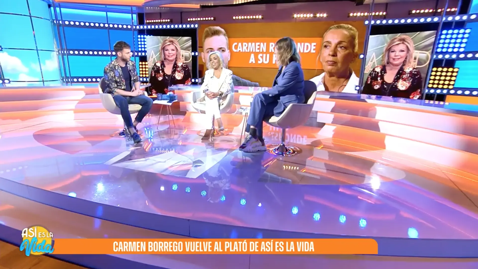 Carmen Borrego, en el plató de 'Así es la vida' hablando de su hijo.