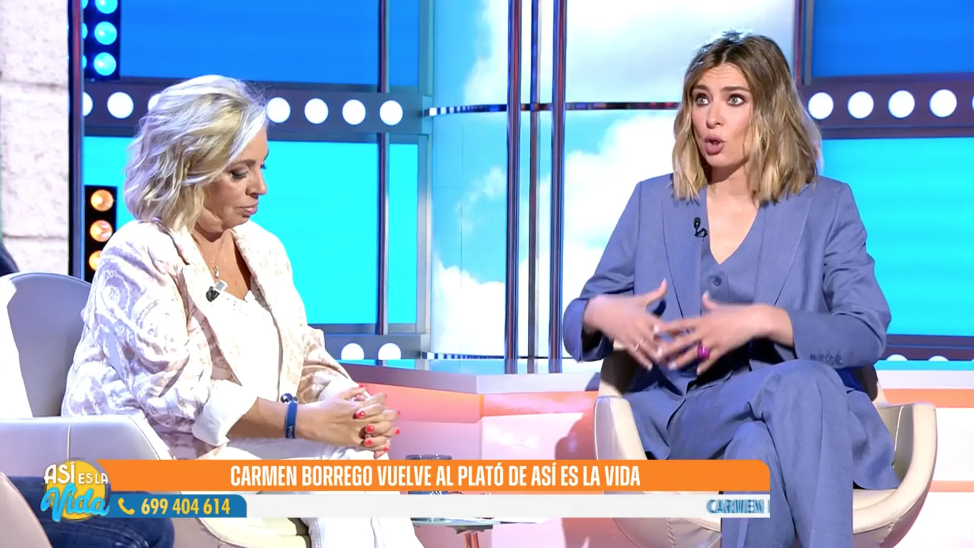 Carmen Borrego, en el plató de 'Así es la vida' hablando de su hijo.