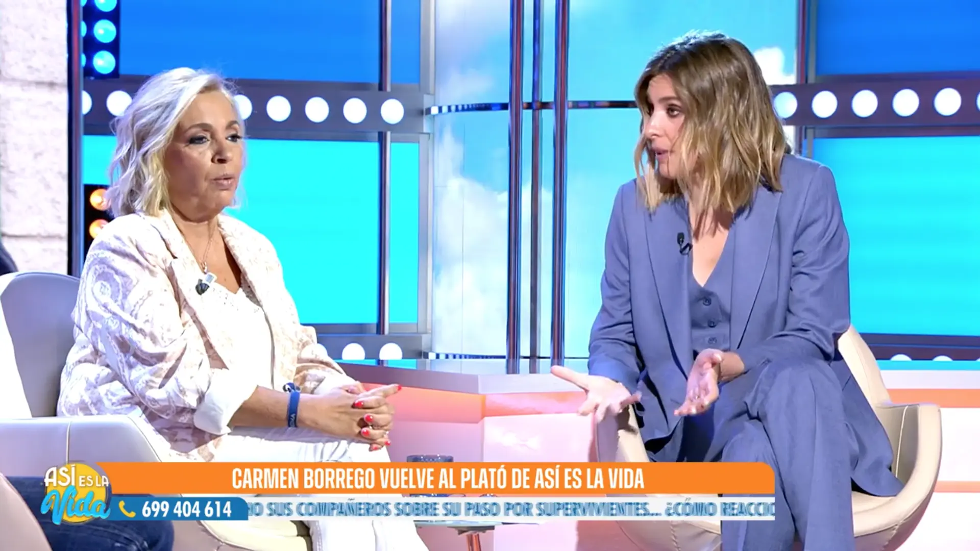 Carmen Borrego, en el plató de 'Así es la vida' hablando de su hijo.