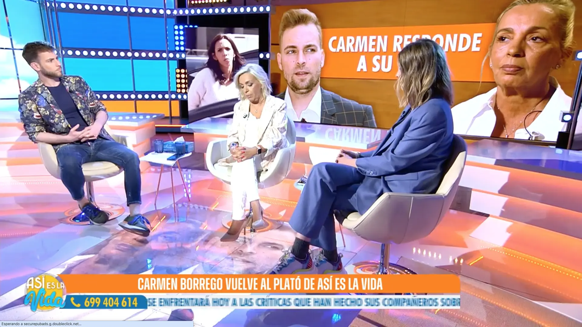 Carmen Borrego, en el plató de 'Así es la vida' hablando de su hijo.