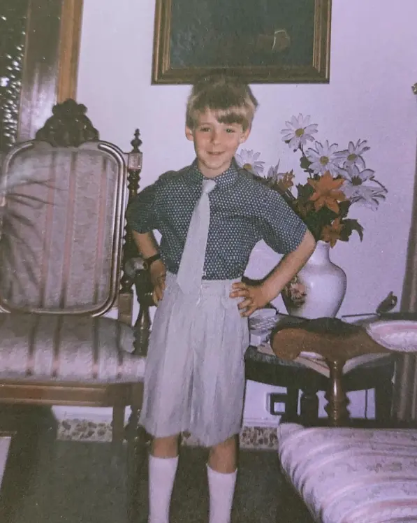 David De Gea, en una foto de pequeño.