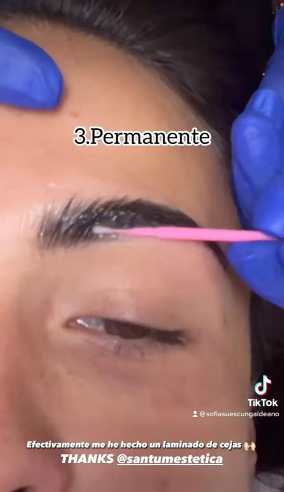 Sofia Suescun laminado de cejas paso