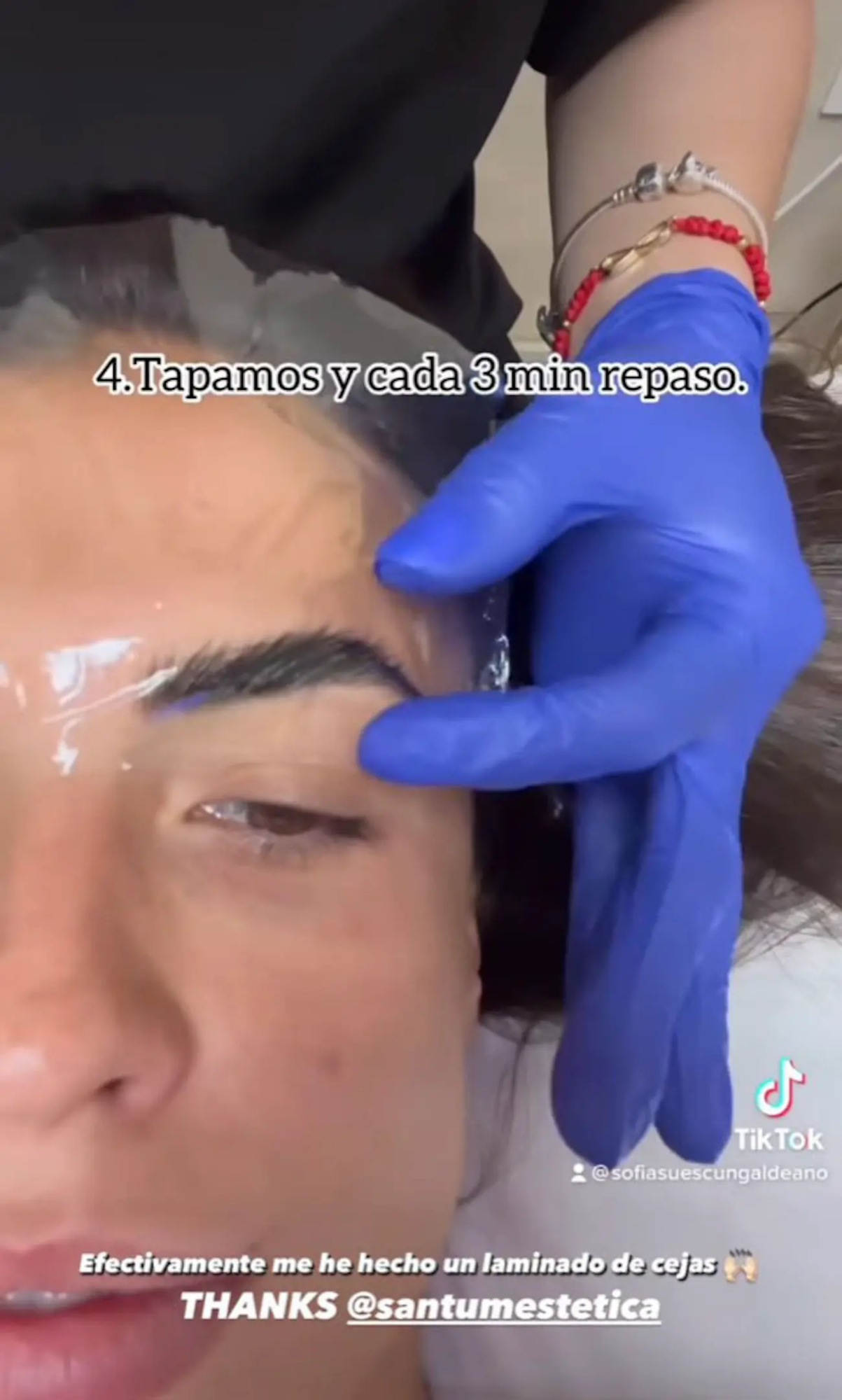 Sofia Suescun laminado de cejas paso