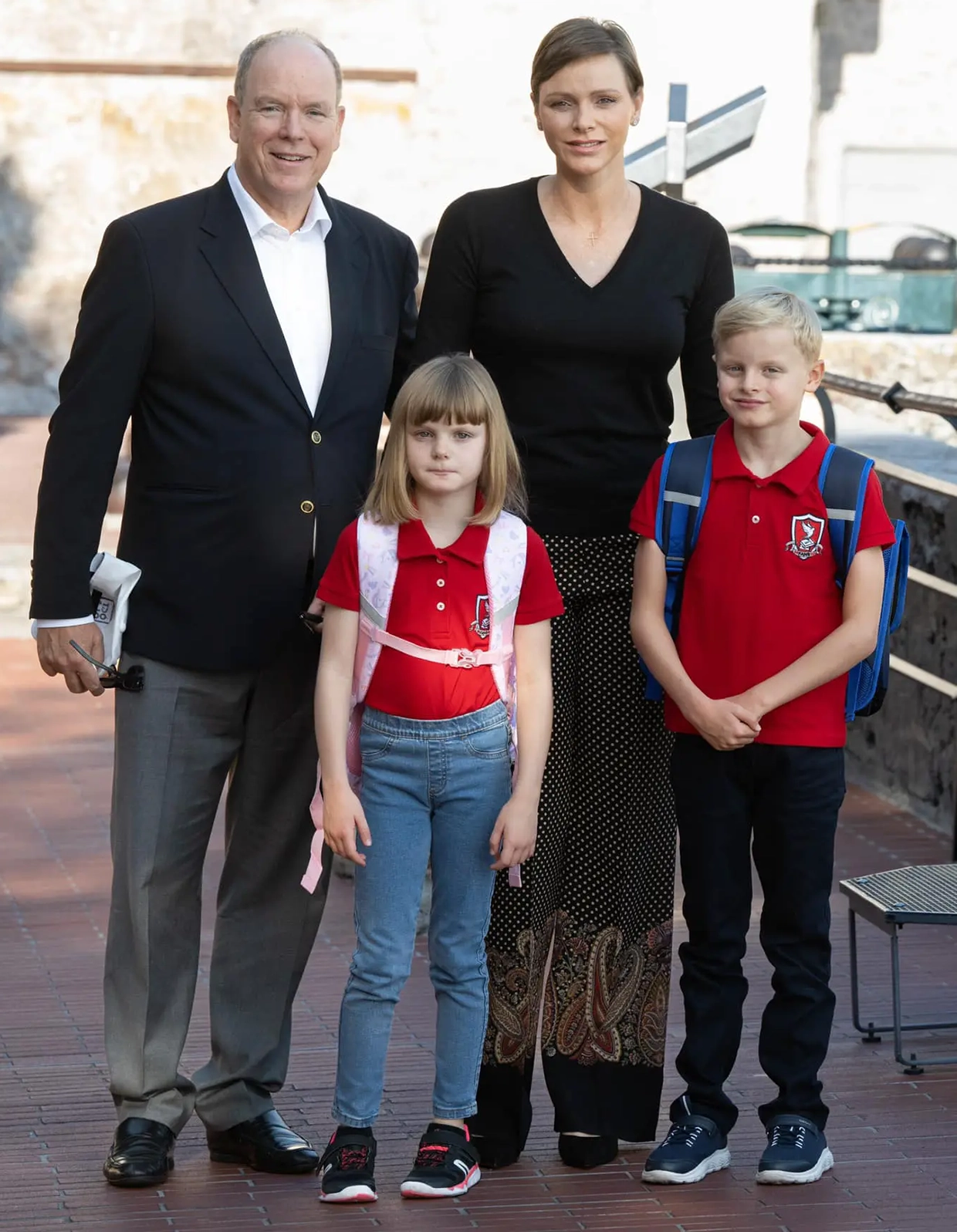 Albert de monaco con mujer e hijos