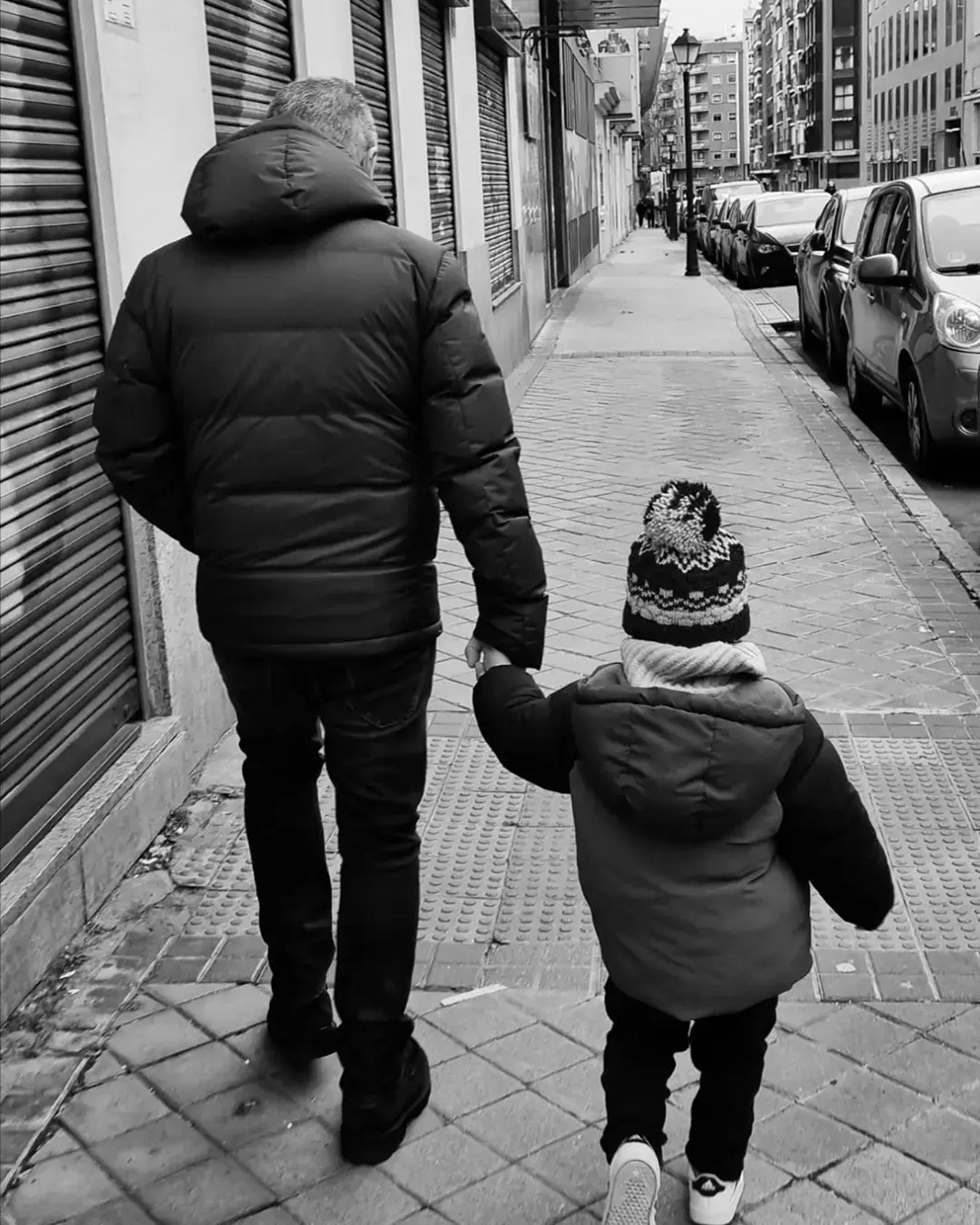 El actor, con su hijo Lucas, de 3 años, y fruto de su relación con Carmen Demaria.