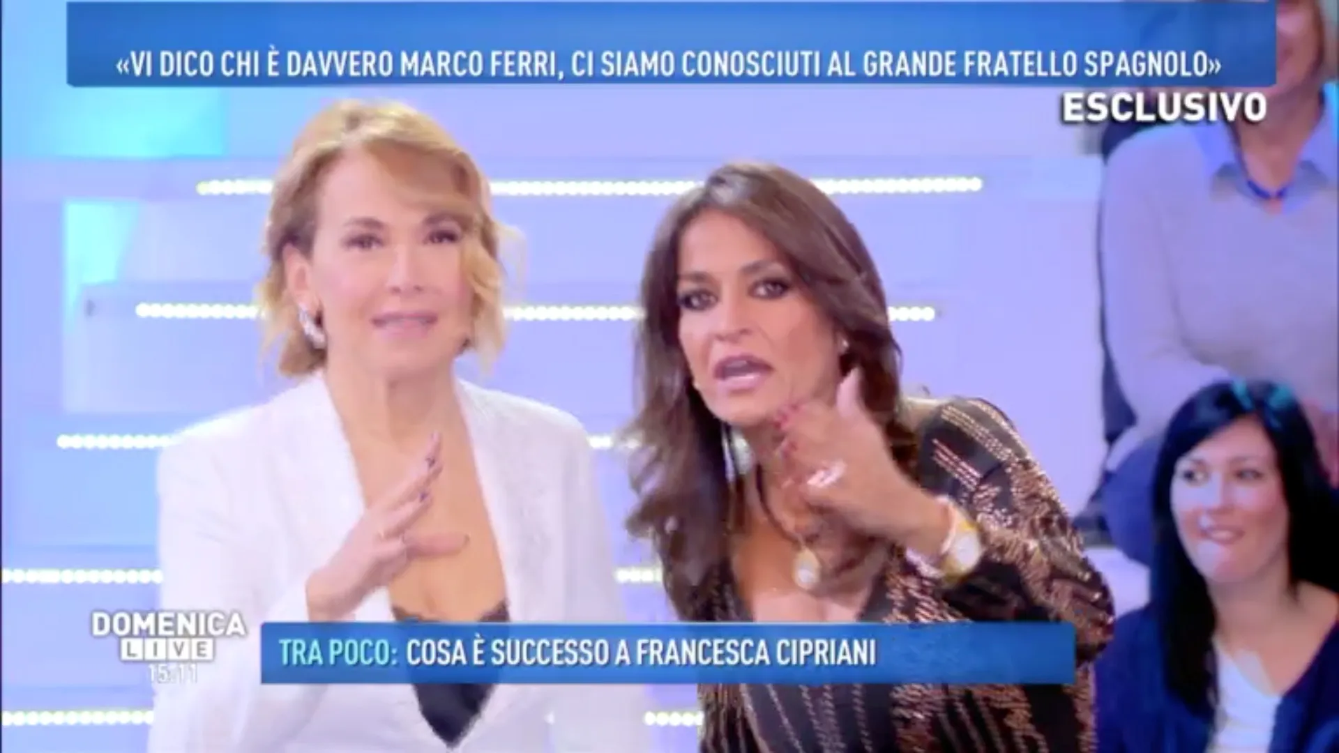 Aída Nízar en la TV italiana.