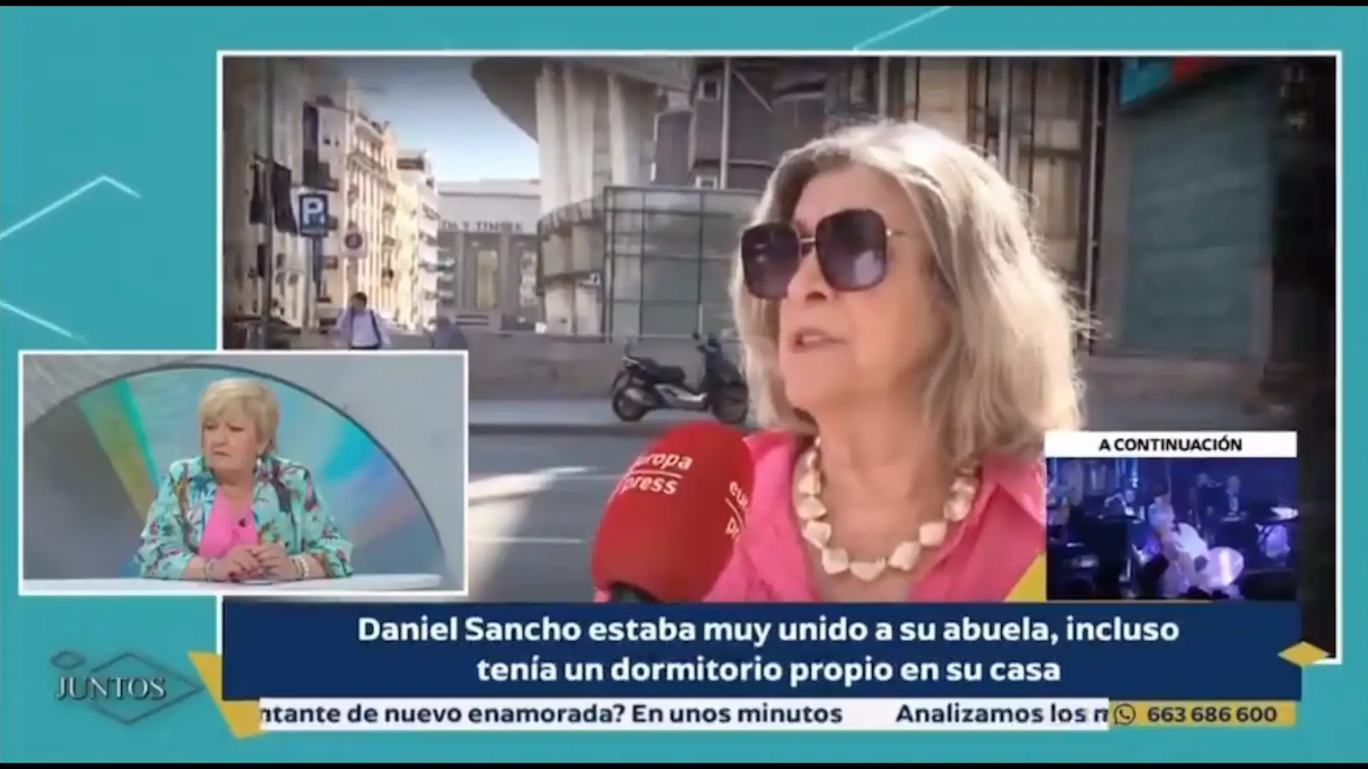 Madre de Rodolfo Sancho en el programa 'Juntos'.