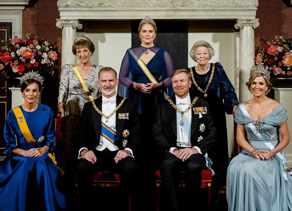 Los reyes de España con los de los Países Bajos.