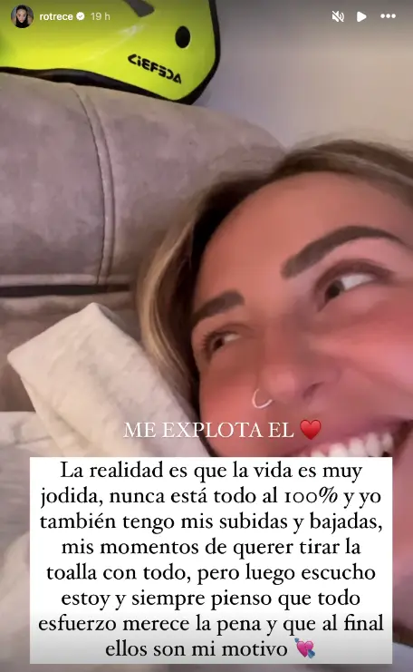 Rocío Flores hablando con su hermano David en Instagram.