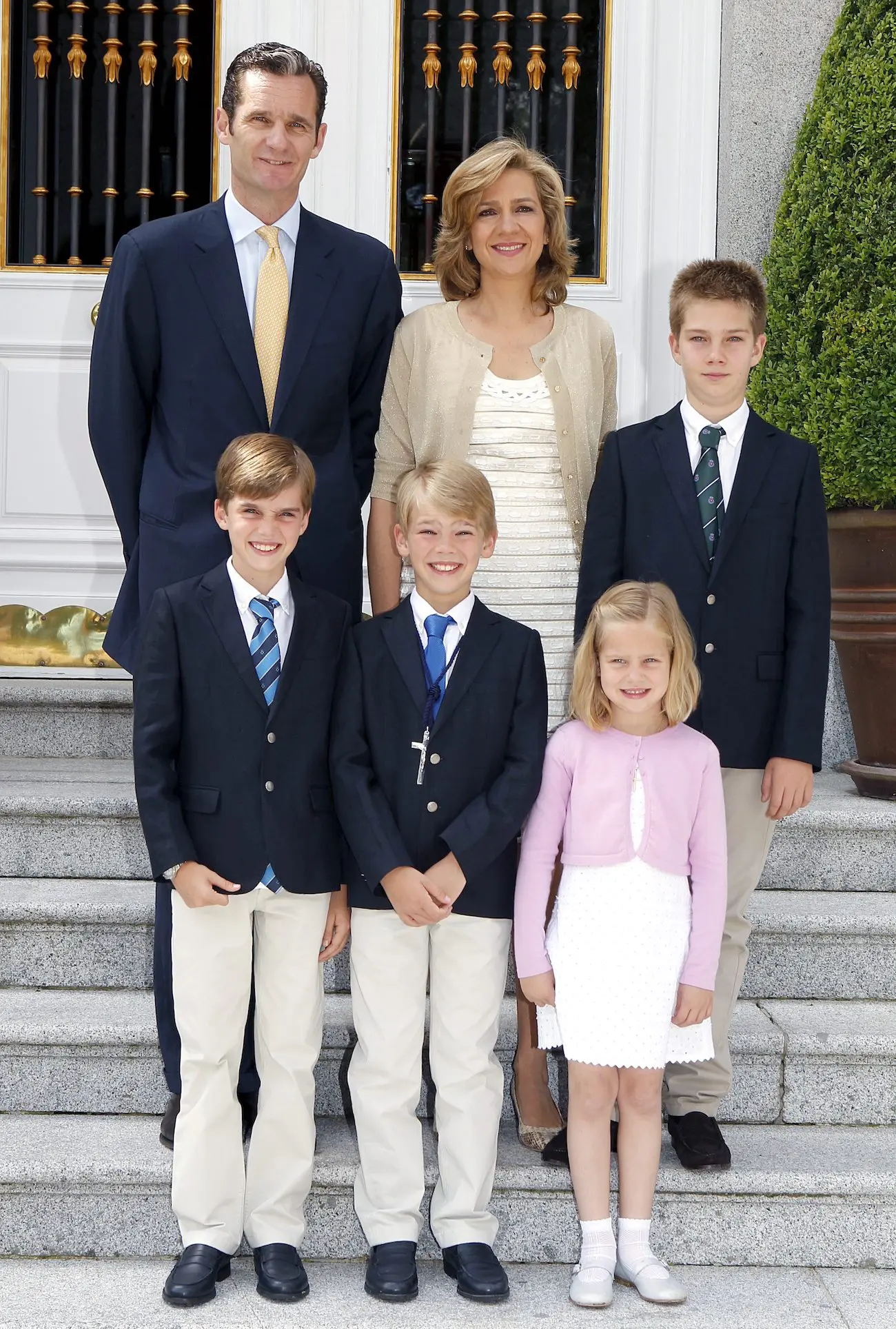 Infanta Cristina con su familia