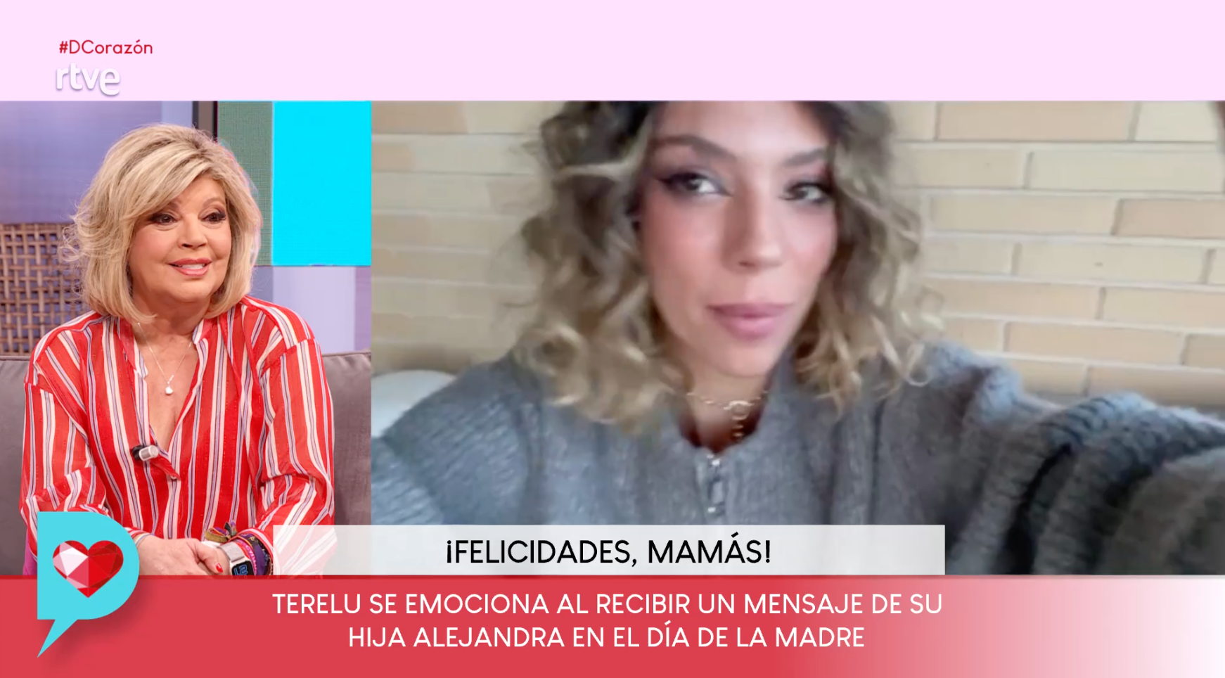 Terelu Campos emocionada por el vídeo de su hija en el Día de la Madre en 'DCorazón'