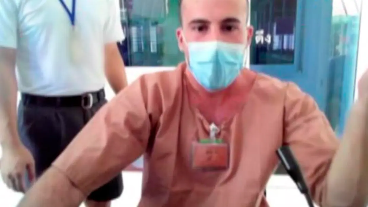 La única imagen, emitida en el programa ‘TardeAR’, que se ha visto de Sancho en la cárcel.