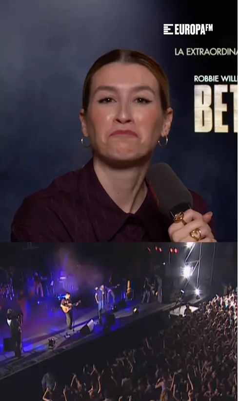 Eva Soriano en su entrevista a Robbie Williams, y Estopa, en una imagen de Cuerpos Especiales