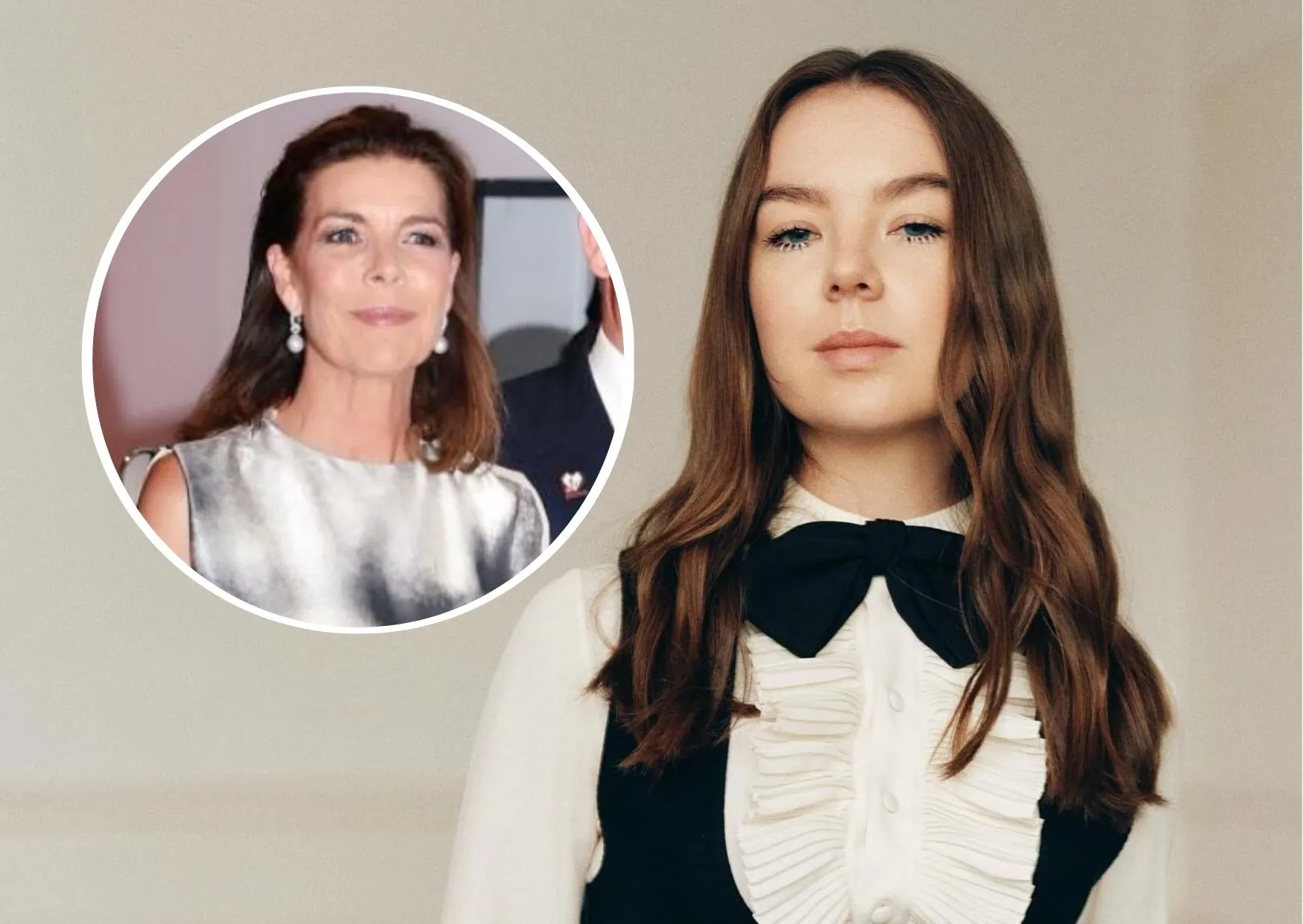 Alexandra de Hannover y su madre, Carolina de Mónaco.