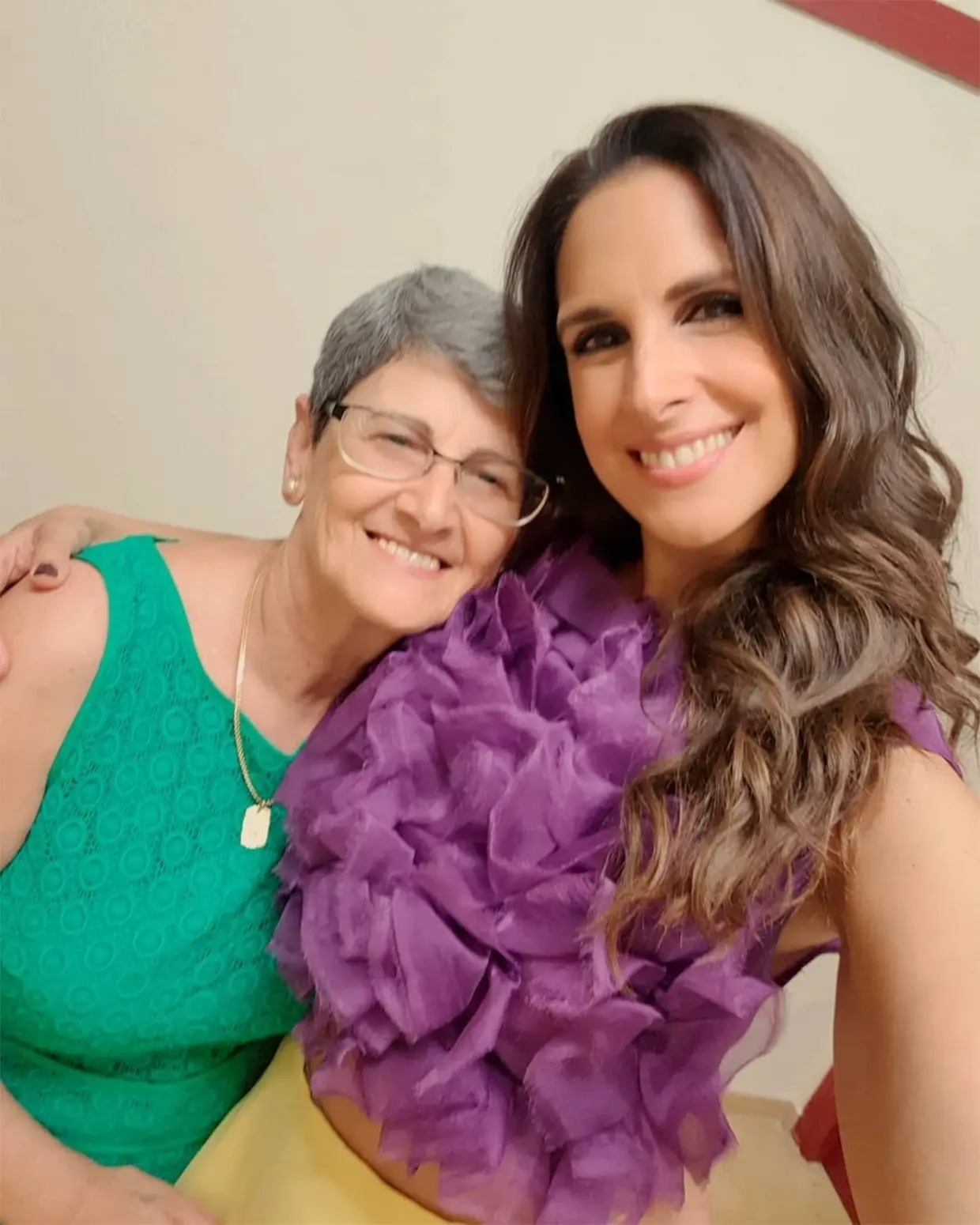 Nuria Fergó con su madre