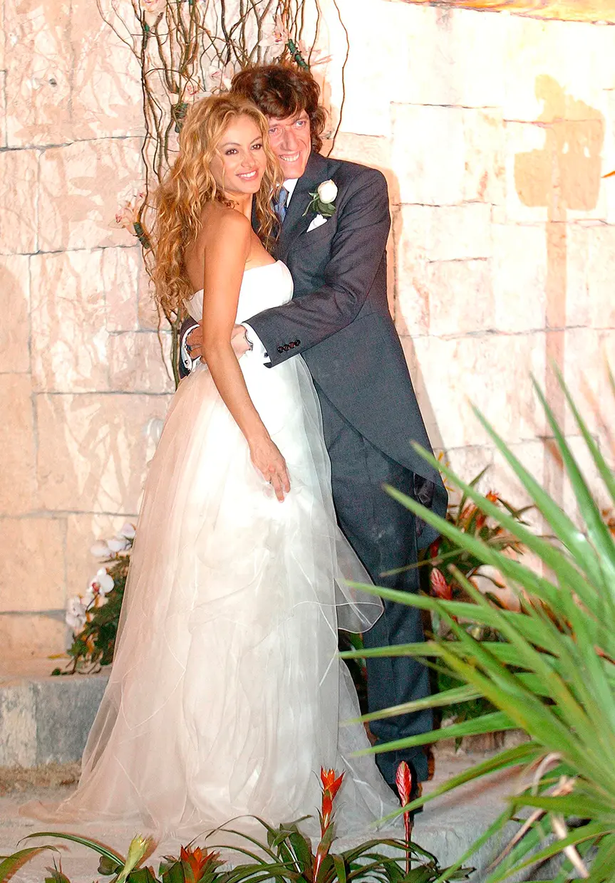 Paulina Rubio y Colate Vallejo-Nágera el día de su boda.