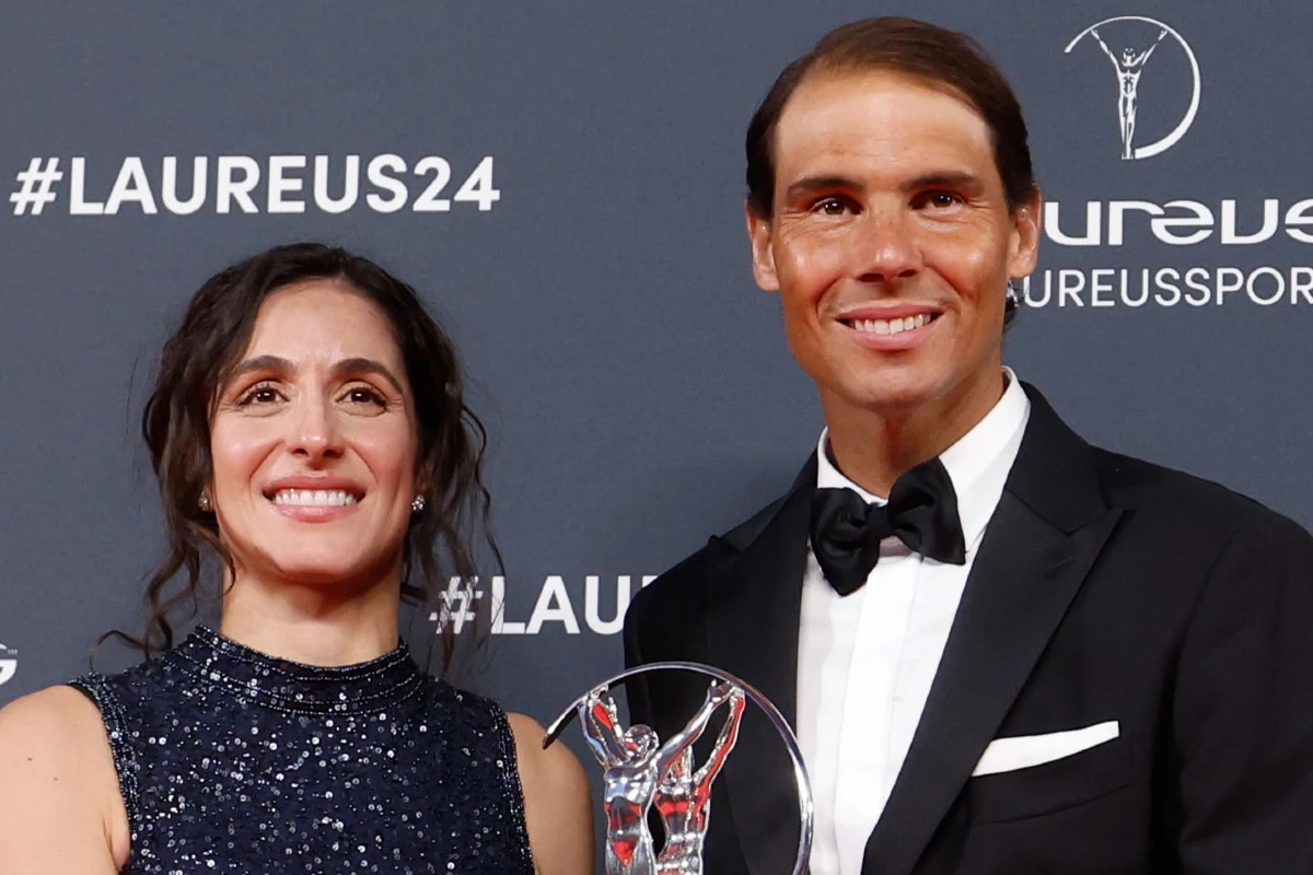 Rafa Nadal y Mery Perelló en los pasados premios Laureus del deporte.