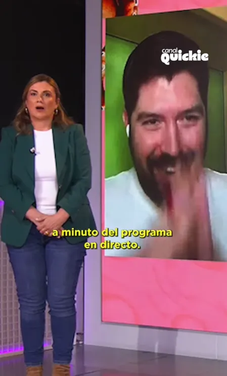 Carlota Corredera sorprendida en Tentáculos con un colaborador que trabaja desde casa de fondo