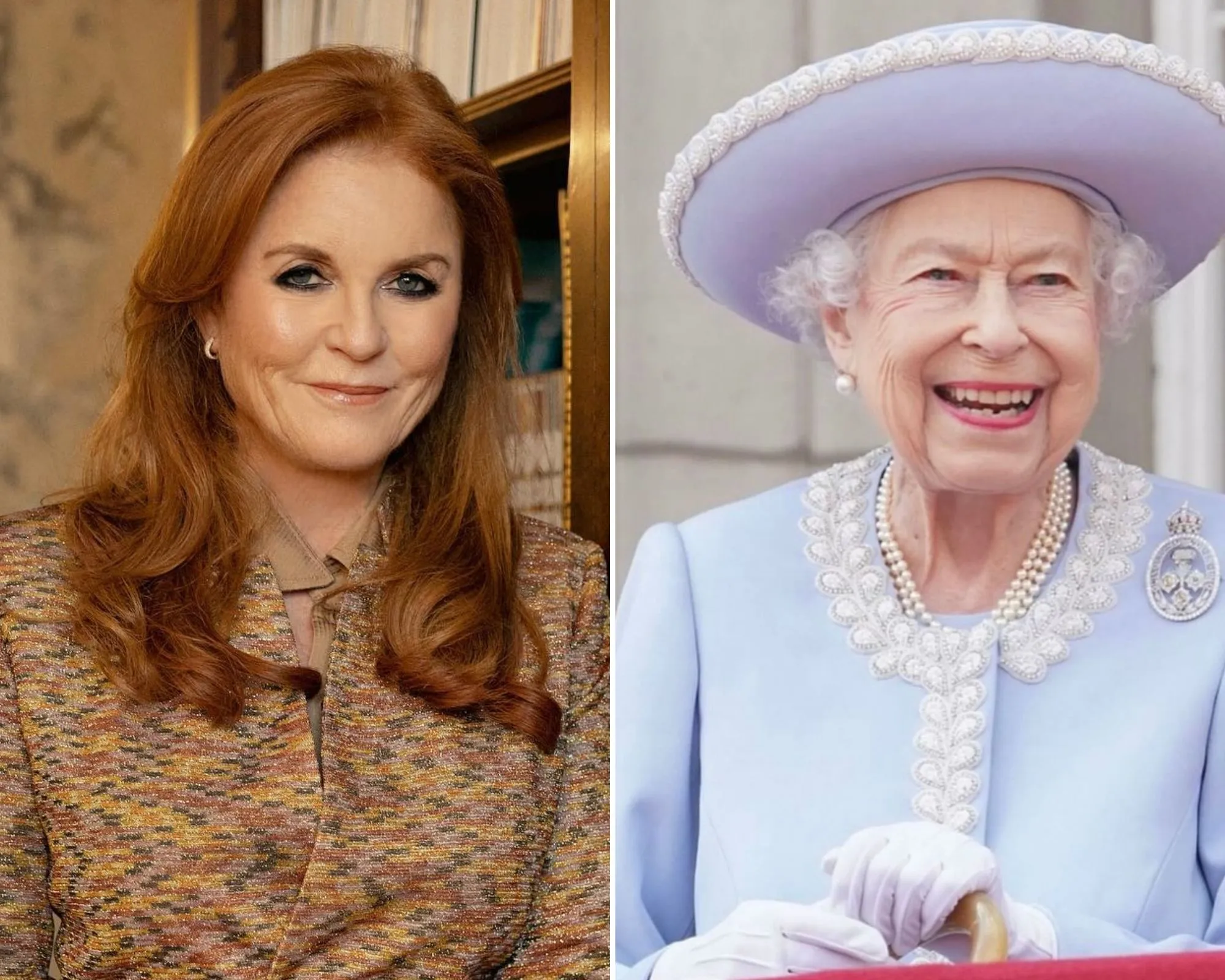 Sarah Ferguson e Isabel II.
