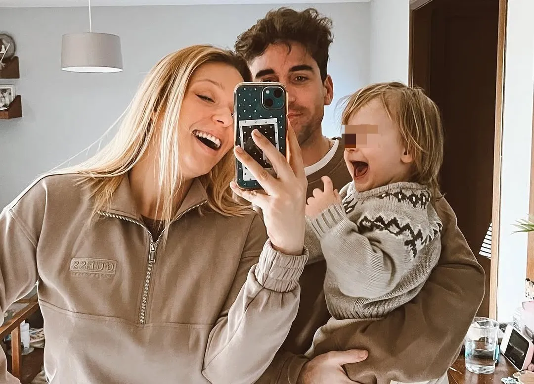 Zayra Gutiérrez, Miki Mejías y su hijo Hugo