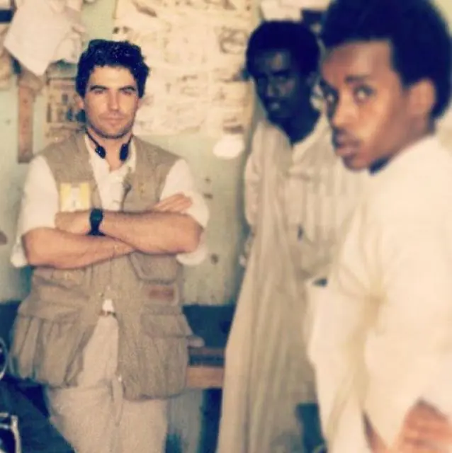 David Cantero cuando era corresponsal de guerra