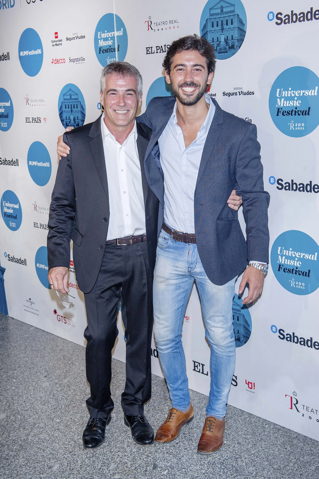David Cantero con su hijo, Álvaro Berro, que ha seguido sus pasos