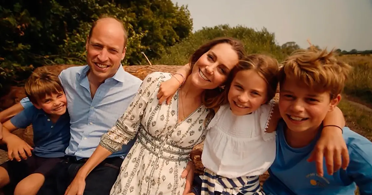 El príncipe Guillermo, Kate Middleton y sus hijos.