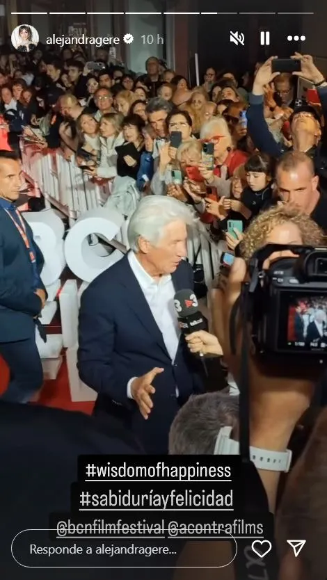 Alejandra y Richard Gere en el BCN Film Fest.