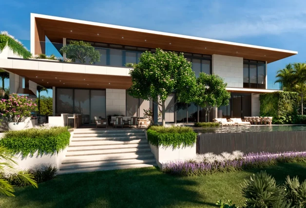 Una de las mansiones de David y Victoria Beckham, ubicada en Miami.