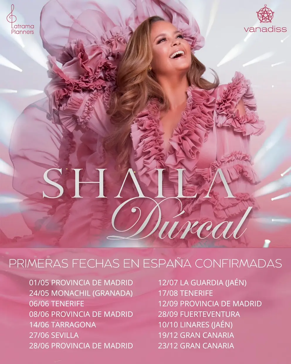 Cartel de la gira de Shaila Dúrcal.