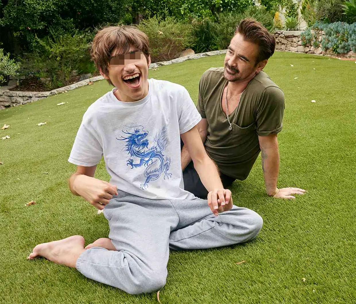 Colin Farrell con su hijo en la actualidad.