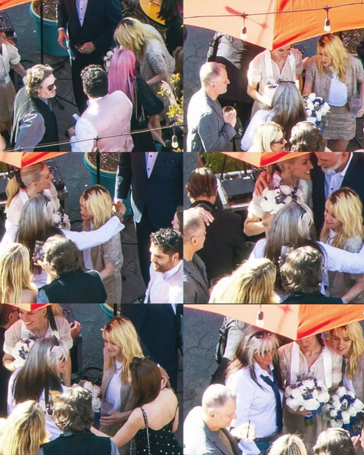 Kristen Stewart durante la boda con su pareja.