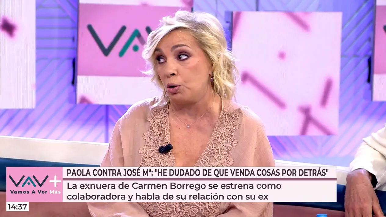 Carmen Borrego en Vamos a ver hablando de Paola Olmedo