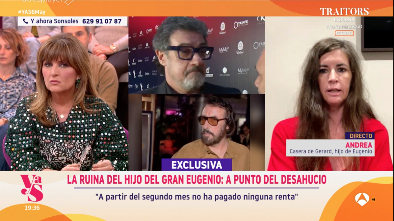 Gerard Jofra, hijo del humorista Eugenio, arruinado y desahuciado