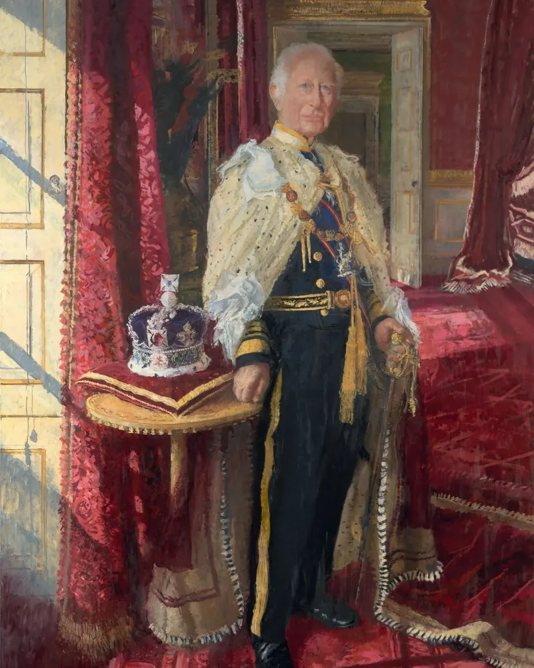 El retrato de Carlos III de Inglaterra.