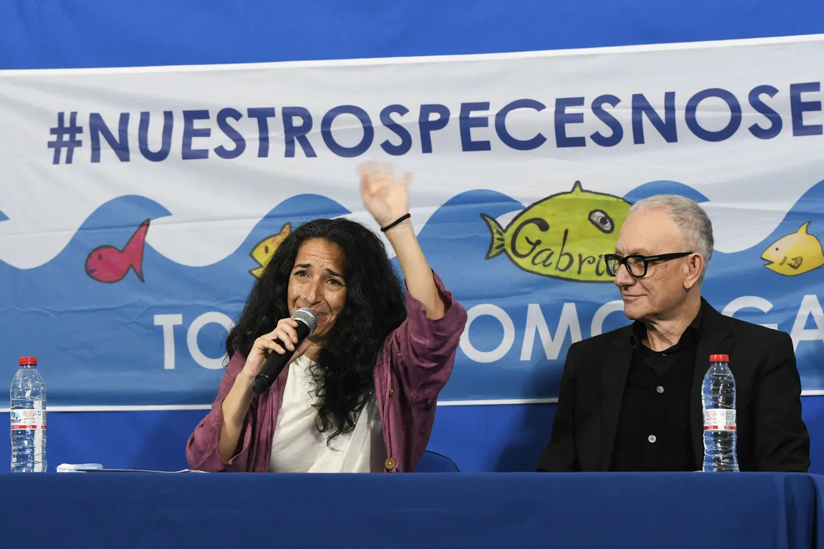 Patricia Ramírez en su rueda de prensa, ayer en Almería.