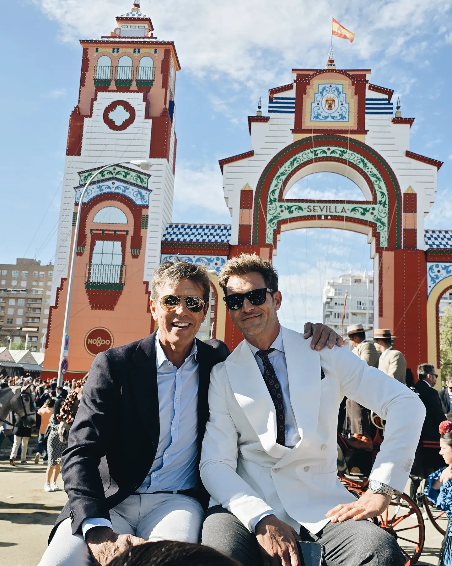 Manuel Díaz y Julio Benítez en la feria.