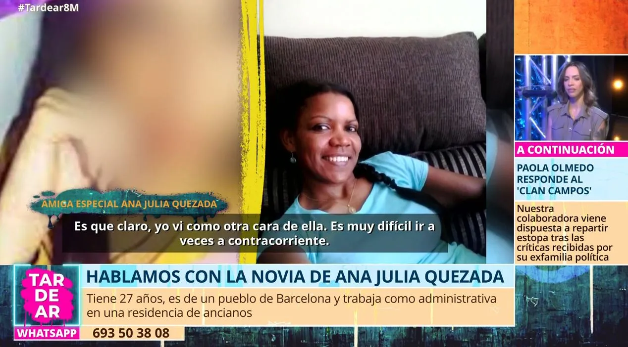 La novia de Ana Julia Quezada habla en 'TardeAR'.