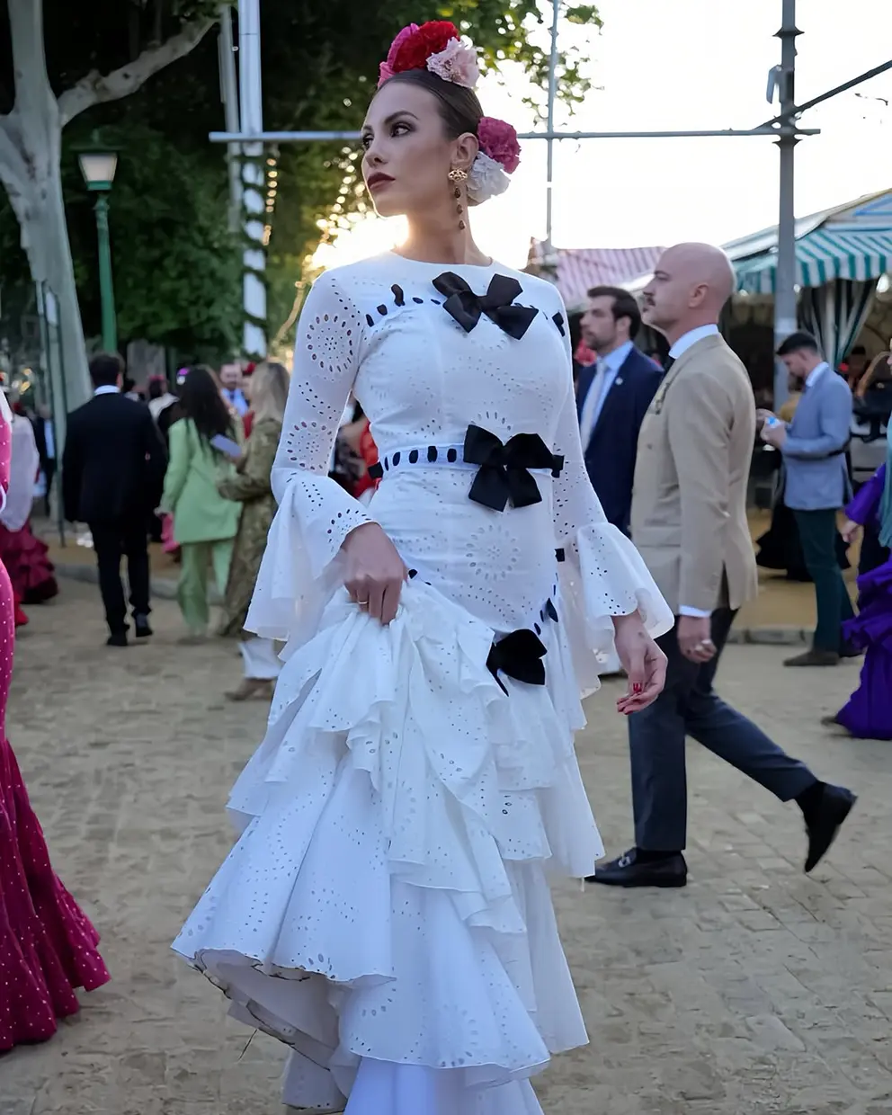 Jessica Bueno en la feria de Sevilla