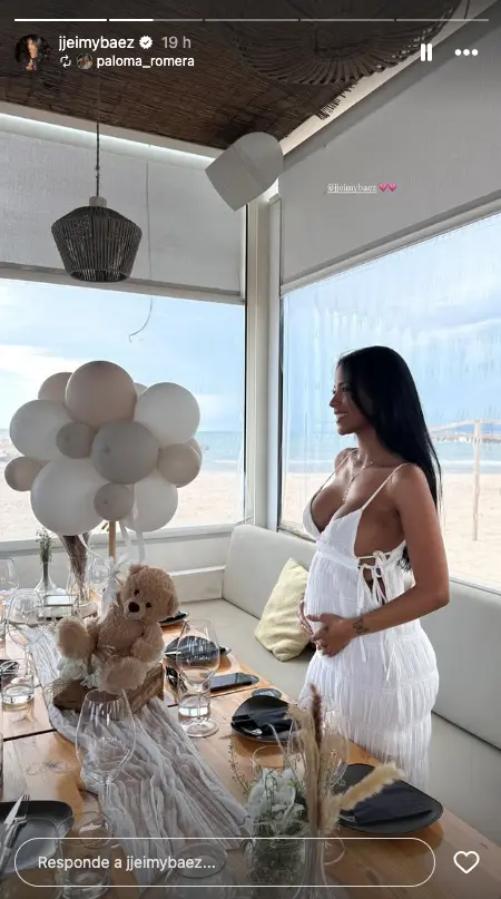 Jeimy Baz, ex de Carlo Costanzia, embarazada de su primer hijo.