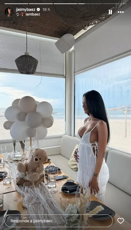 Jeimy Baz, ex de Carlo Costanzia, embarazada de su primer hijo.