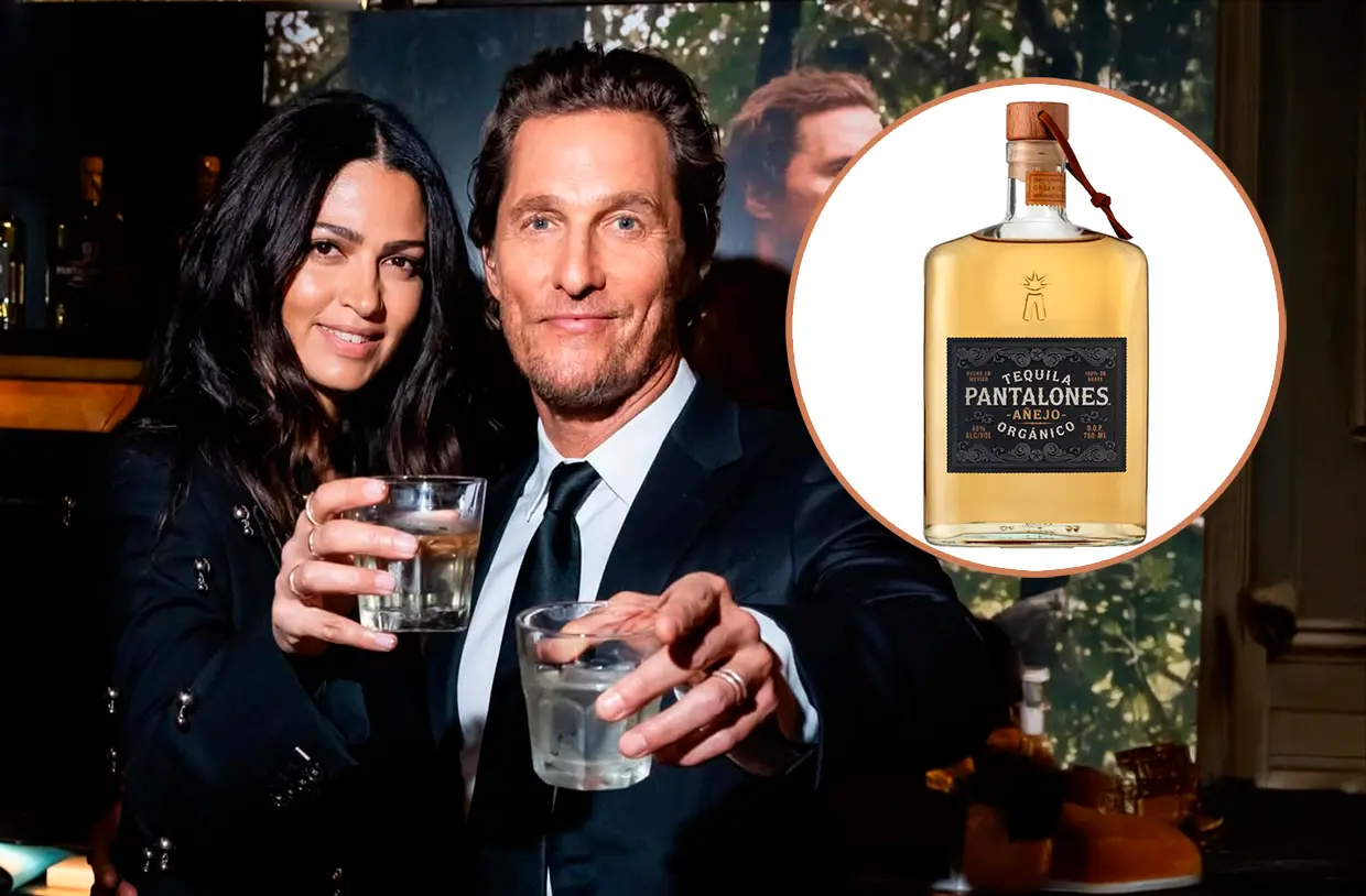 MATTHEW MCCONAUGHEY y su esposa, Camilla, casados desde el 2012, son los artífices de un tequila orgánico que lleva el curioso nombre de Pantalones.