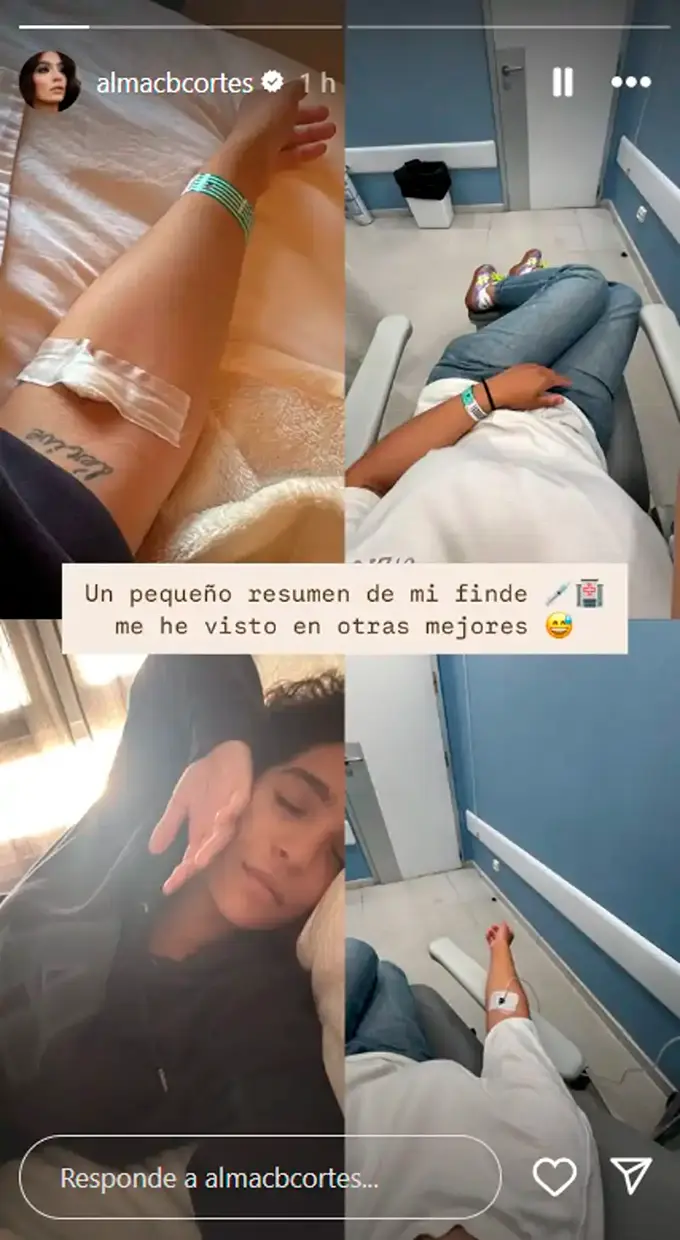 Alma Bollo en el hospital.