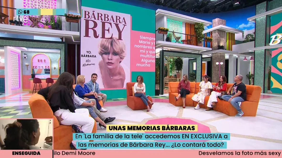 Las memorias de Bárbara Rey en 'La familia de la tele'.