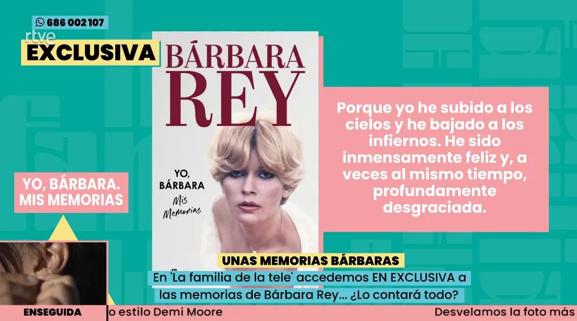 Un extracto de las memorias de Bárbara Rey en 'La familia de la tele'.