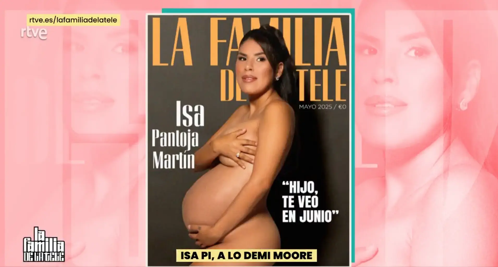 Isa Pantoja posa desnuda en su embarazo